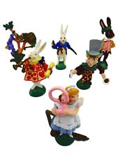 Alice In Wonderland Characters Figures SET of 6 1990 PVC Hamilton Gifts 3-4 in. picture