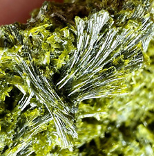 368 Gr Extremely Beautiful Green Epidote Lustrous Crystals Clusters Matrix @Pak picture