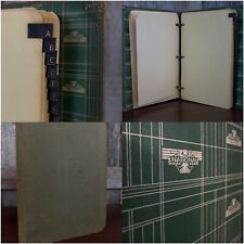Vintage 1940s National Blank Book Co. Ledger Binder Notebook Accounting Paper picture