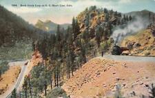 Rock Creek Loop Cripple Creek Short Line Railroad Train c1910s Vintage Postcard picture