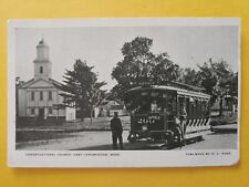 RARE 1905 MAIN STREET East Longmeadow TROLLEY TRAM  Massachusetts MA Post Card  picture