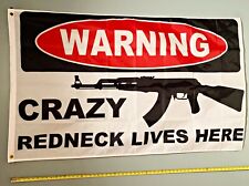 REDNECK FLAG *FREE SHIP USA SELLER Crazy Redneck Lives AK47USA Trump Sign 3x5' picture