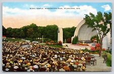 Summer Concert Blatz Temple of Music Washington Park Milwaukee WI Postcard picture