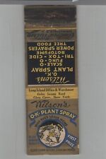 Matchbook Cover Wilson's OK Plant Spray Glen Cove, NY picture
