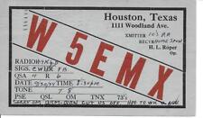 QSL  1934  Houston TX   radio card    picture