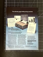 Vintage Mannesmann Tally Print Ad 1982 Tech Printing picture