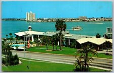 Vtg Clearwater Florida FL Schraff's Restaurant & Motor Inn 1970 View Postcard picture