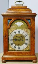 Antique English Joseph Martineau 18thC Twin Fusee Burr Walnut Bracket Clock picture