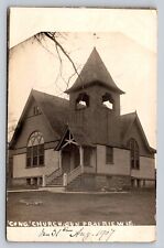c1907 RPPC Congregational Church Sun Prairie Wisconsin Real Photo P285 picture