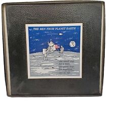 Apollo 11 Moon Landing Ceramic Tile Trivet Mounted Neil Armstrong Quote 1969 picture