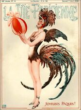 1928 La Vie Parisienne Joyeuses Pâques  Girl France Travel Art Poster Print picture
