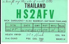 QSL 1972  Thailand  radio card    picture