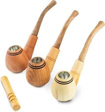 Dr. Watson - Wooden Tobacco Pipes, Set of 3, Classic, Handmade from Natural Wood picture