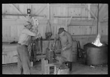 Blacksmith,Southern Paper Mill Construction Shed,Lufkin,Texas,TX,FSA,1939,2 picture