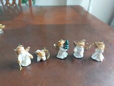  Giftco Vintage Set of  5  Angels Mini Ornaments Christmas Tree Decoration picture