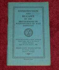 1949 Constitution & By-Laws Brotherhood Maintenance of Way Employees Detroit picture