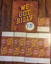 Vintage Billy Beer Placard Tabletop Signs 6 We Got Billy Man Cave Barware Cards picture