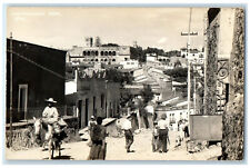 c1950's Horse Riding Road Scene Cuernavaca Morelos Mexico RPPC Photo Postcard picture