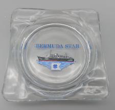 SS BERMUDA STAR Bahama Cruise Line Ashtray Glass Souvenir 4