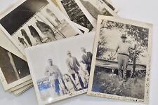 1920's 30's Vintage Snapshots B&W Photographs Chippewa Bay Fishing Rural Life picture