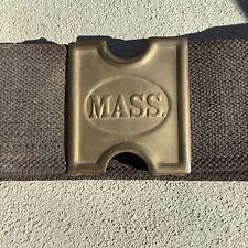 M-1881 ERA MASSACHUSETTS  NATIONAL GUARD MILLS BELT PLATE BUCKLE BRASS REAL&BELT picture