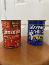 2 vintage coffee tin edwards maxwell house lite picture