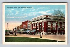 Iron Mountain MI-Michigan, Stephenson Street, Bank, Antique Vintage Postcard picture