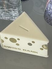 Vintage 1970s Swiss Cheese Plastic Bank Rare Find In Excellent Condition picture