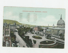 Vintage Postcard  CANADA    DOMINION  SQUARE  MONTREAL QB     POSTED STAMP picture