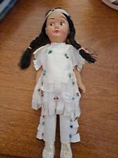 Vintage Native American Indian Doll 1930s From Granny's Attic.  picture