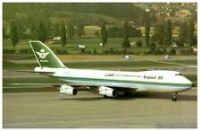 Saudia Boeing 747 2B5F at Zurich Airplane Postcard  picture