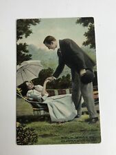 Antique Postcard Lovers, Couple, Sleeping, Gentle Unposted Divided Back picture
