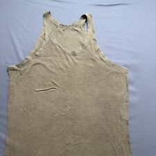 Vintage WW2 US Army Tank Top Mens L/XL Olive Green Drab OG Cotton World War Two picture