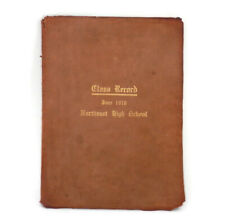 1916 High School Yearbook Northeast Philadelphia Penna Suede Leather Philly Book picture