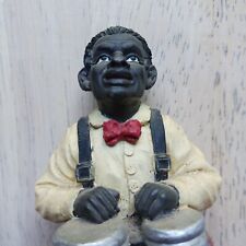 African American Black Jazz Band Music Congo Drums Resin Figurine. picture