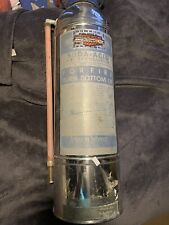Vintage Antique Chrome Soda-Acid Fire Extinguisher w/Hose, Empty. 23 In. Tall picture