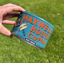 Vintage MAXWELL HOUSE HIGH GRADE COFFEE Keywind Tin Can - Orange Lettering picture