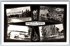 RPPC c1910s Duck Point Resort Tomahawk Wisconsin Vintage Postcard picture