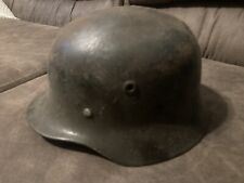 Original German Made M40 Stahlhelm Helmet With Some Battlefield Wear  picture