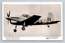 RPPC RAF Boulton Paul Balliol Trainer Aircraft FLIGHT Photograph Postcard picture