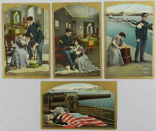 1909 Solider & Maid War Declared - Eismann, New York - Vintage Postcard Series picture