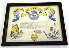 1964 USS Enterprise CVN-65 Operation Sea Orbit Named & Framed Certificate picture