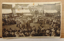 1911 VINTAGE MURDO SOUTH DAKOTA NATIVE AMERICAN CELEBRATION REAL PHOTO POSTCARD picture