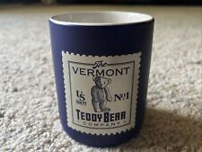 The Vermont Teddy Bear Company Blue Stamp Coffee Mug Cup  - NEW picture
