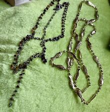 Rosary Beads Necklace Without Mary Charm Or Cross Real 925 Silver Marked Tag picture