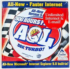 NASCAR TURBO America Online Collectible / Install Disc, Vintage AOL CD, Ver 5.0 picture