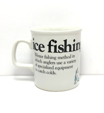 Beard & McKie's Well Defined Dictionaries Ice Fishing cup mug Enesco 1983 picture