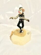 Ron Lee 1983 Dancing Clown With Polka Dot Shirt,  Bow Tie & Gold Embellishments picture