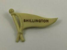Rare Vintage SHILLINGTON Flag Penant Pin Bakelite Celluloid Plastic E3  picture