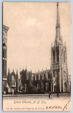 Postcard, Grace Church, New York City, NY, Postmarked 1904, Livingston Stamp picture